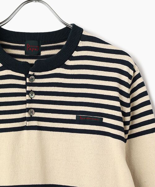 PAPAS / パパス ニット・セーター | モンサンミッシェル天竺12G ヘンリーネックセーター | 詳細7