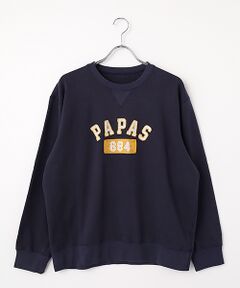 PAPAS / パパス スウェット | モンサンミッシェル爽 1飛び裏毛 クルーネックトレーナー