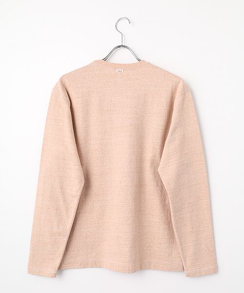 PAPAS / パパス Tシャツ | ラフィ吊り天竺 Papasロゴ クルーネック長袖Tシャツ | 詳細2