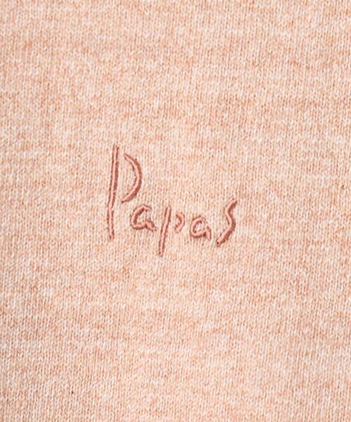 PAPAS / パパス Tシャツ | ラフィ吊り天竺 Papasロゴ クルーネック長袖Tシャツ | 詳細5
