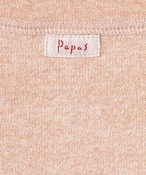 PAPAS / パパス Tシャツ | ラフィ吊り天竺 Papasロゴ クルーネック長袖Tシャツ | 詳細6