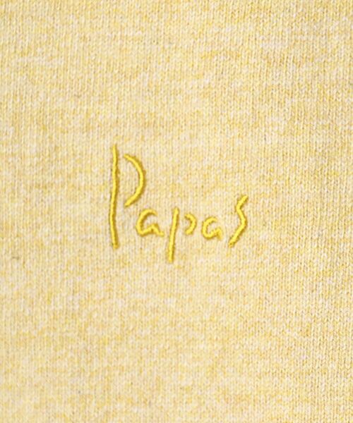PAPAS / パパス Tシャツ | ラフィ吊り天竺 Papasロゴ クルーネック長袖Tシャツ | 詳細7
