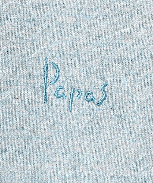 PAPAS / パパス Tシャツ | ラフィ吊り天竺 Papasロゴ クルーネック長袖Tシャツ | 詳細8