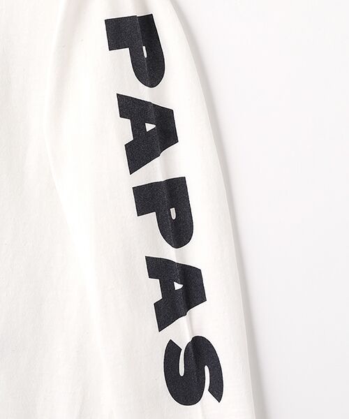 PAPAS / パパス Tシャツ | 40/2度詰天竺(反毛) トライアスロンモチーフ 長袖Tシャツ | 詳細6