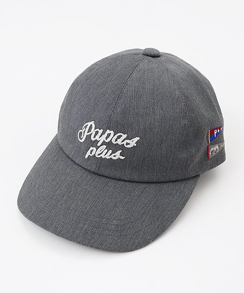 PAPAS / パパス キャップ | ポリエステル/コットンライトツイルストレッチ ベースボールキャップ（チャコール）