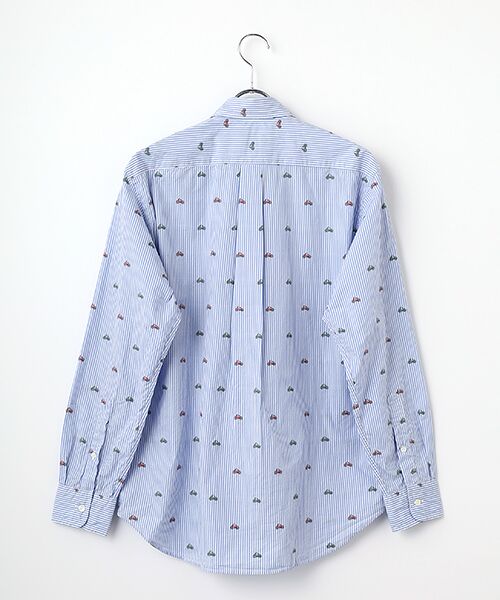 PAPAS / パパス シャツ・ブラウス | コットンポプリン カットジャガード 自転車柄 シャツ | 詳細3
