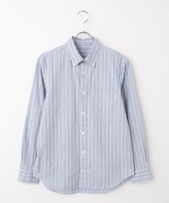 PAPAS / パパス シャツ・ブラウス | 平織コードストライプ ボタンダウンシャツ