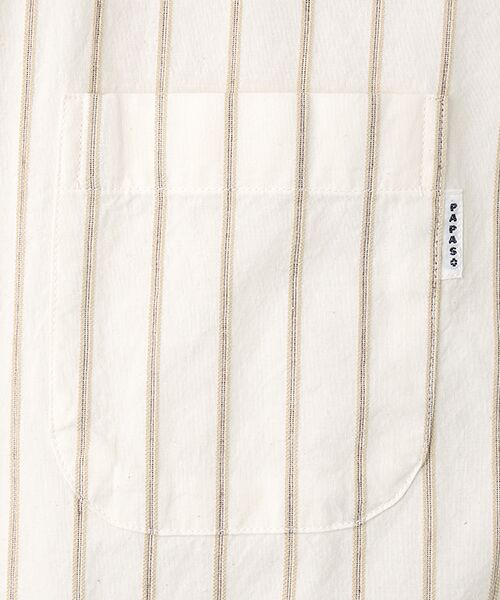 PAPAS / パパス シャツ・ブラウス | 平織コードストライプ ボタンダウンシャツ | 詳細1