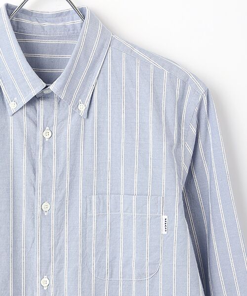 PAPAS / パパス シャツ・ブラウス | 平織コードストライプ ボタンダウンシャツ | 詳細4