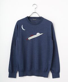 PAPAS / パパス ニット・セーター | リネン/ポリエステル クルーネックセーター