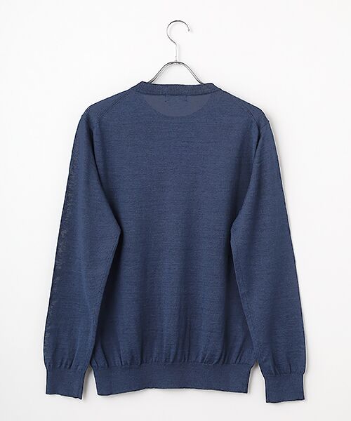 PAPAS / パパス ニット・セーター | リネン/ポリエステル クルーネックセーター | 詳細1
