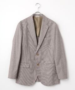PAPAS / パパス テーラードジャケット | クールマックス/コットン/リネン千鳥 ジャケット