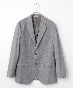 PAPAS / パパス テーラードジャケット | クールマックス/コットン/リネン千鳥 ジャケット