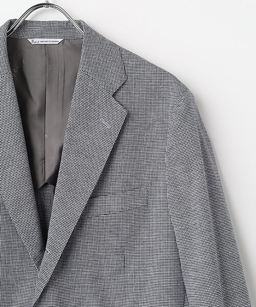 PAPAS / パパス テーラードジャケット | クールマックス/コットン/リネン千鳥 ジャケット | 詳細3