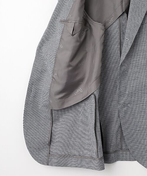 PAPAS / パパス テーラードジャケット | クールマックス/コットン/リネン千鳥 ジャケット | 詳細5