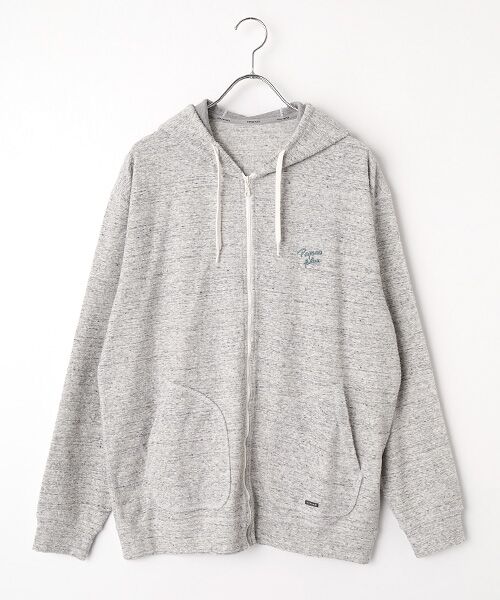 PAPAS / パパス パーカー | ランダムパイル ジップアップパーカー（杢グレー）