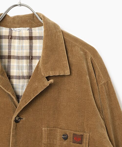 PAPAS / パパス ブルゾン | コットン/カシミヤ混ストレッチ 中コールブルゾン | 詳細2