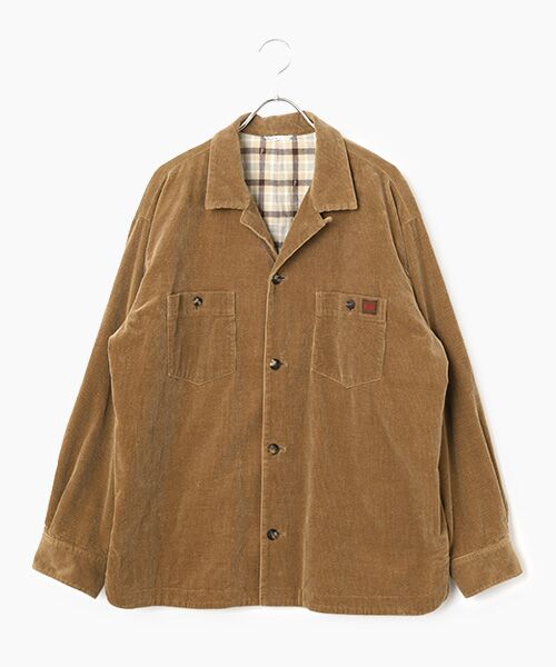 PAPAS / パパス ブルゾン | コットン/カシミヤ混ストレッチ 中コールブルゾン（キャメル）