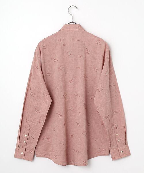 PAPAS / パパス シャツ・ブラウス | コットンガーゼ タグ＆ボタン 刺繍シャツ | 詳細2