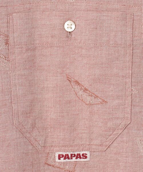 PAPAS / パパス シャツ・ブラウス | コットンガーゼ タグ＆ボタン 刺繍シャツ | 詳細5