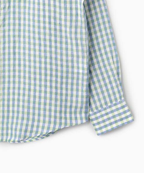 PAPAS / パパス シャツ・ブラウス | リネン平織 ギンガムチェックシャツ | 詳細4