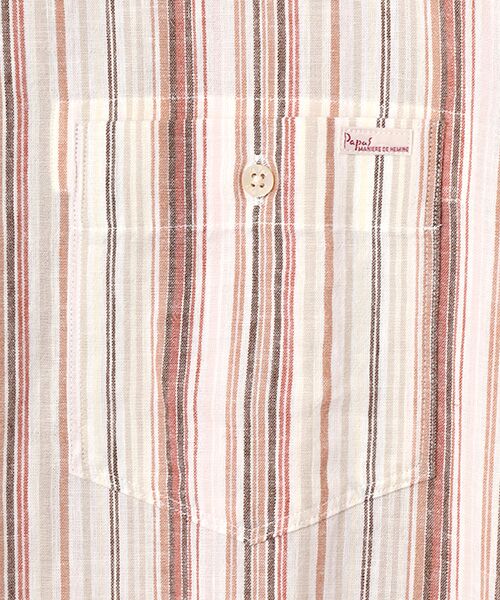 PAPAS / パパス シャツ・ブラウス | モンサンミッシェル マルチストライプシャツ | 詳細5