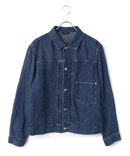 PAPAS / パパス ブルゾン | 10ozリネンデニム ショート丈ブルゾン（インディゴ）