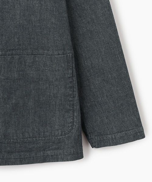 PAPAS / パパス ブルゾン | モンサンミッシェルデニムストレッチ チャイナブルゾン | 詳細3