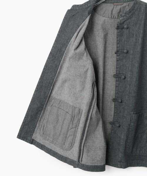 PAPAS / パパス ブルゾン | モンサンミッシェルデニムストレッチ チャイナブルゾン | 詳細4