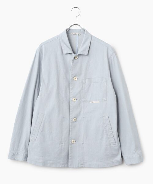 PAPAS / パパス ブルゾン | モンサンミッシェルデニムストレッチ カバーオール（サックス）