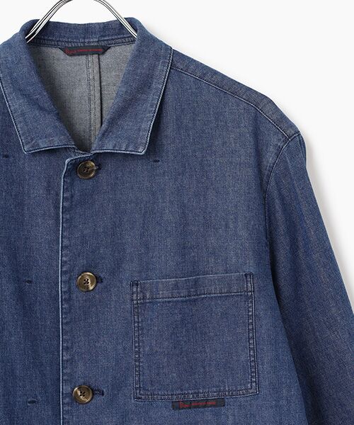 PAPAS / パパス ブルゾン | モンサンミッシェルデニムストレッチ カバーオール | 詳細4