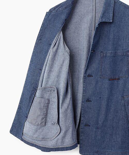PAPAS / パパス ブルゾン | モンサンミッシェルデニムストレッチ カバーオール | 詳細6