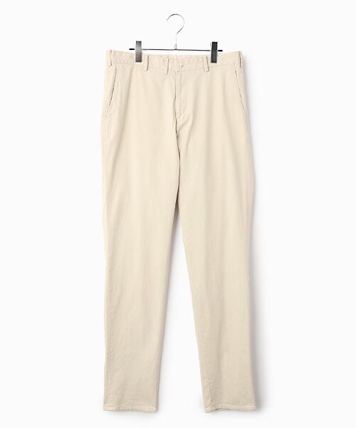 PAPAS / パパス デニムパンツ | モンサンミッシェルデニムストレッチ ノータックパンツ（ベージュ）