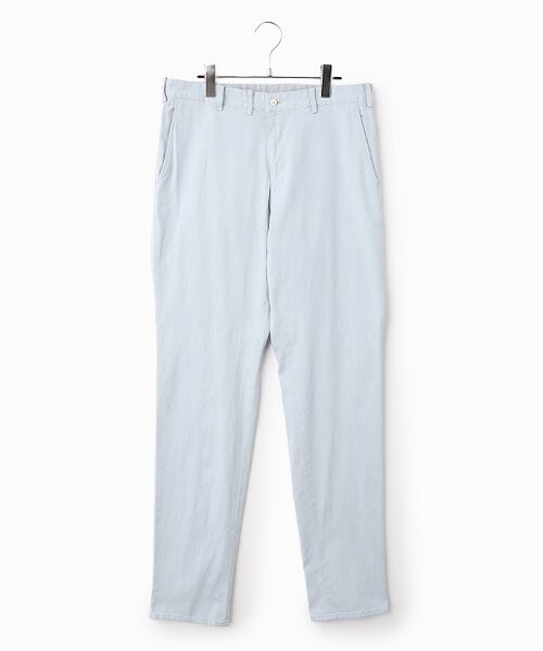 PAPAS / パパス デニムパンツ | モンサンミッシェルデニムストレッチ ノータックパンツ（サックス）