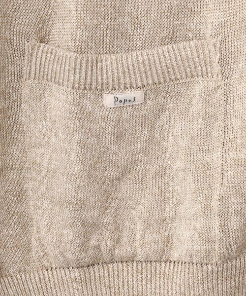 PAPAS / パパス ベスト | ユーロリネンウォッシャブル天竺10G ベスト | 詳細1