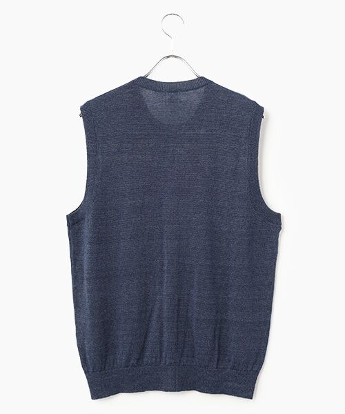 PAPAS / パパス ベスト | ユーロリネンウォッシャブル天竺10G ベスト | 詳細3