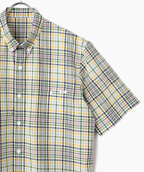 PAPAS / パパス シャツ・ブラウス | コットンローンチェック 半袖シャツ | 詳細2
