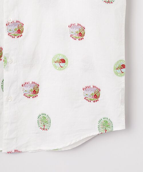 PAPAS / パパス シャツ・ブラウス | Papas40周年記念 コットン/リネンカットジャガード 半袖シャツ | 詳細4