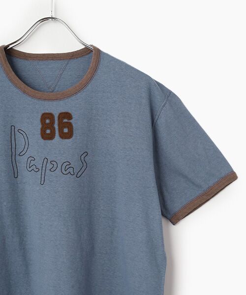 PAPAS / パパス Tシャツ | モンサンミッシェル＆ラフィー天竺 半袖Tシャツ | 詳細2