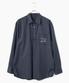 PAPAS / パパス シャツ・ブラウス | ポリエステル/麻 プルオーバーシャツ