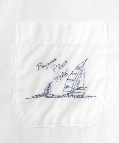 PAPAS / パパス シャツ・ブラウス | ポリエステル/麻 プルオーバーシャツ | 詳細1
