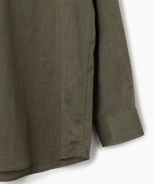 PAPAS / パパス シャツ・ブラウス | ポリエステル/麻 プルオーバーシャツ | 詳細4