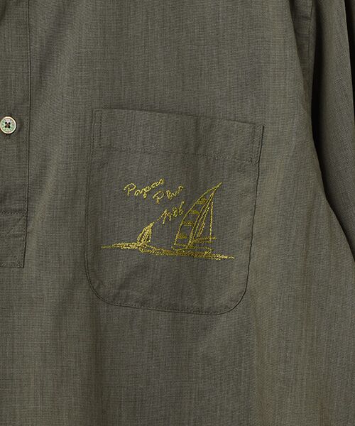 PAPAS / パパス シャツ・ブラウス | ポリエステル/麻 プルオーバーシャツ | 詳細5