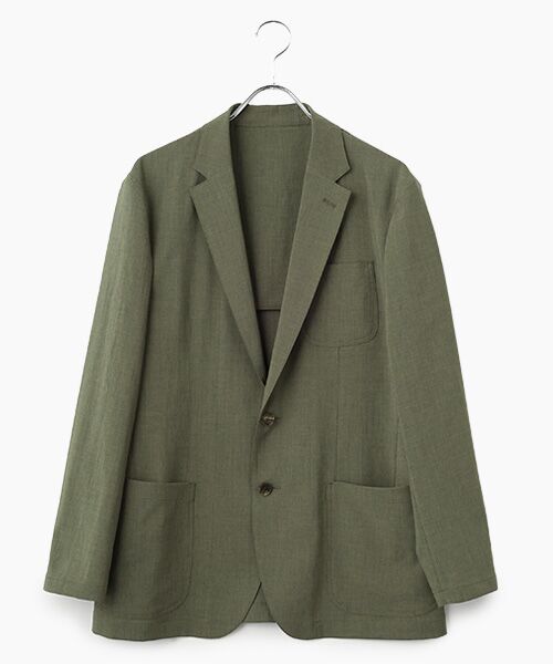 PAPAS / パパス テーラードジャケット | ポリエステルストレッチクロス ポケッタブル ジャケット（ライトカーキ）