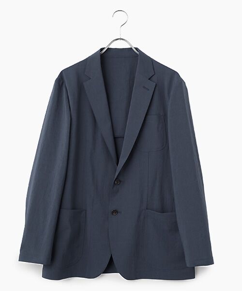 PAPAS / パパス テーラードジャケット | ポリエステルストレッチクロス ポケッタブル ジャケット（ネイビー）