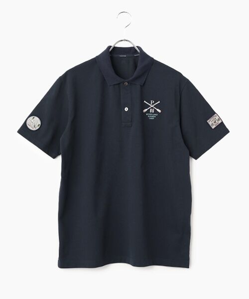 PAPAS / パパス ポロシャツ | クールマックスエコメイド 半袖ポロシャツ（ネイビー）