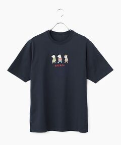 PAPAS / パパス Tシャツ | 40/2CLASSIC天竺 ドッグモチーフ プリントTシャツ