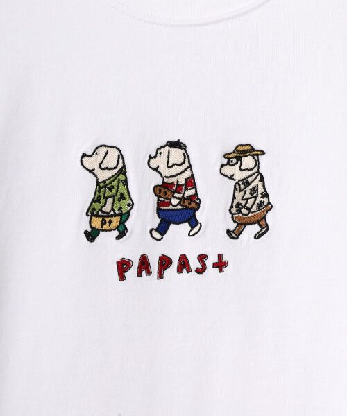 PAPAS / パパス Tシャツ | 40/2CLASSIC天竺 ドッグモチーフ プリントTシャツ | 詳細1