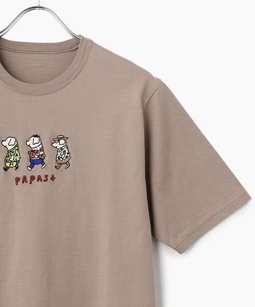 PAPAS / パパス Tシャツ | 40/2CLASSIC天竺 ドッグモチーフ プリントTシャツ | 詳細3