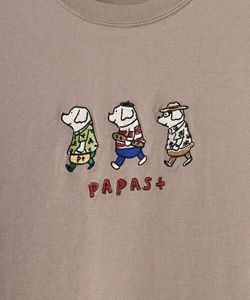 PAPAS / パパス Tシャツ | 40/2CLASSIC天竺 ドッグモチーフ プリントTシャツ | 詳細6